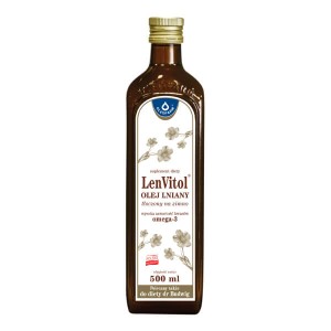 LenVitol 0,5l olej lniany tłoczony na zimno