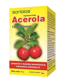 Acerola 100 tabletek naturalna witamina C
